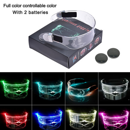 7 Color Decorative Cyberpunk LED Goggles LED Luminous Glasses