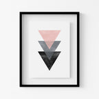 Scandinavian Geometric Triangles Print