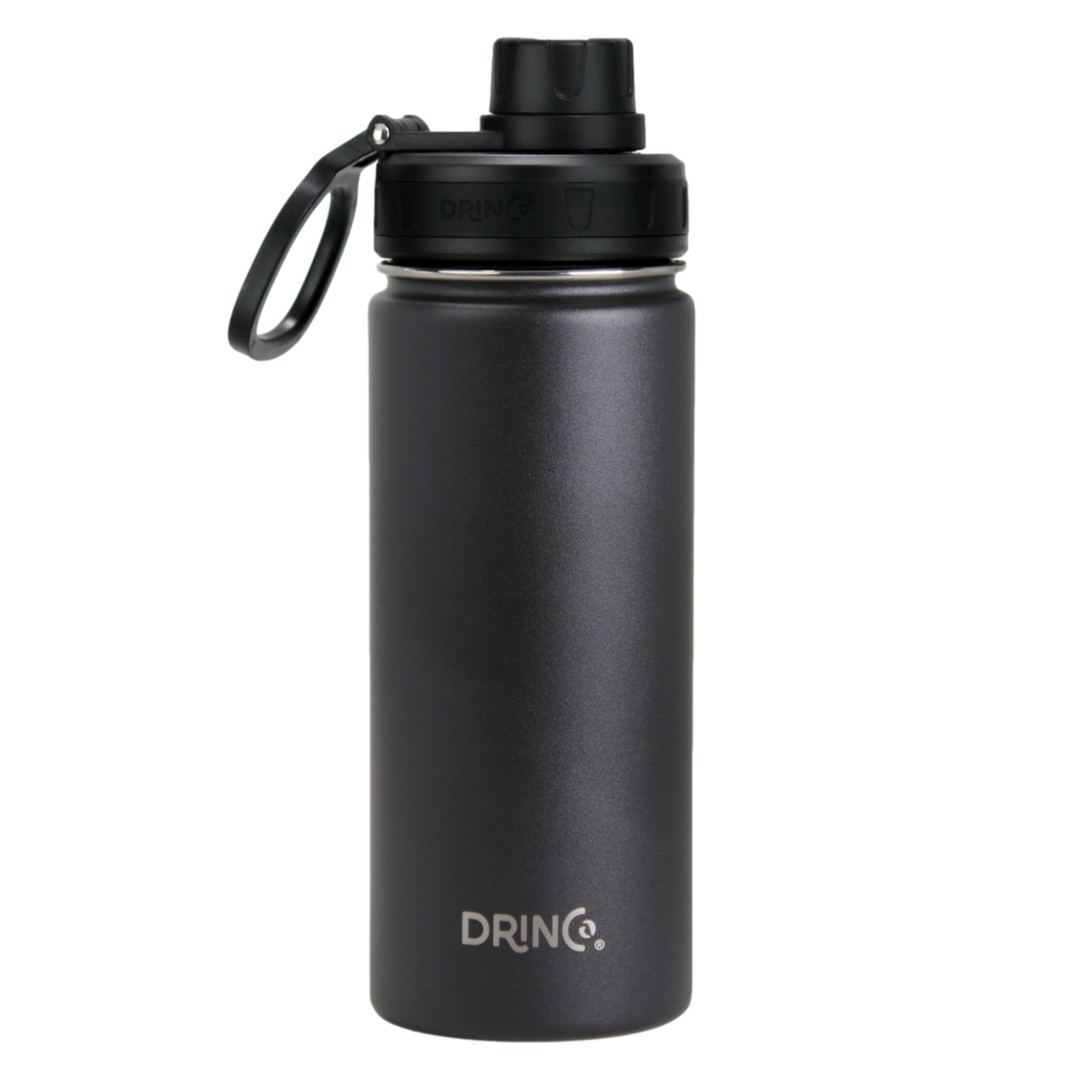 DRINCO® 18oz Stainless Steel Sport Water Bottle - Black Main image