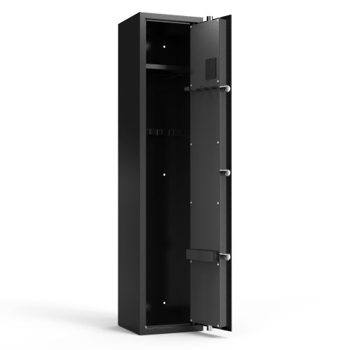 Black Stainless Steel Gun Security Cabinet with Electronic Keypad