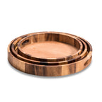 Set of 3 Round Serving Trays 1 each - 13", 15" 17"
