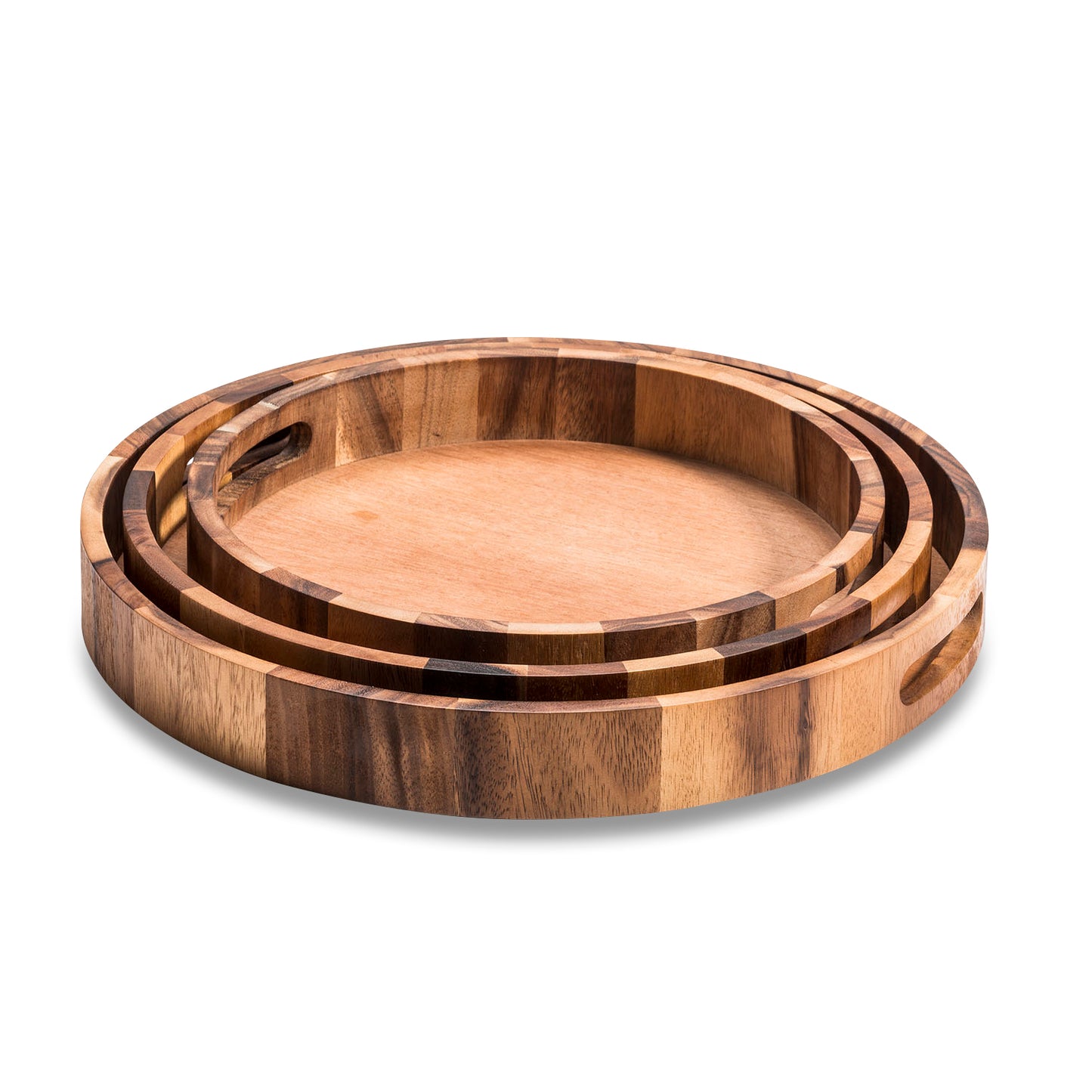 Set of 3 Round Serving Trays 1 each - 13", 15" 17"