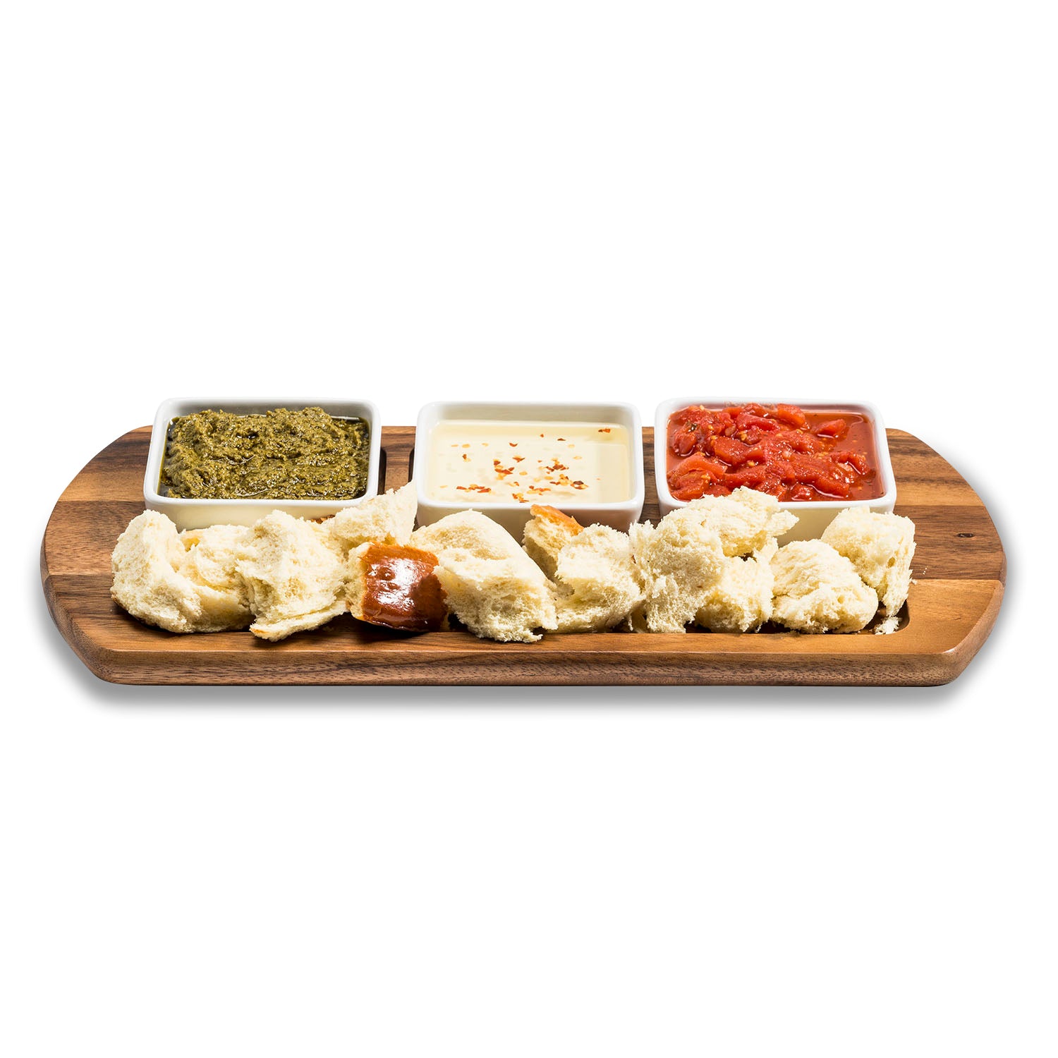Charcuterie/ Serving Tray w/ 3 square ceramic bowls Secondary image