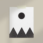 Black Triangles Scandinavian Art Print