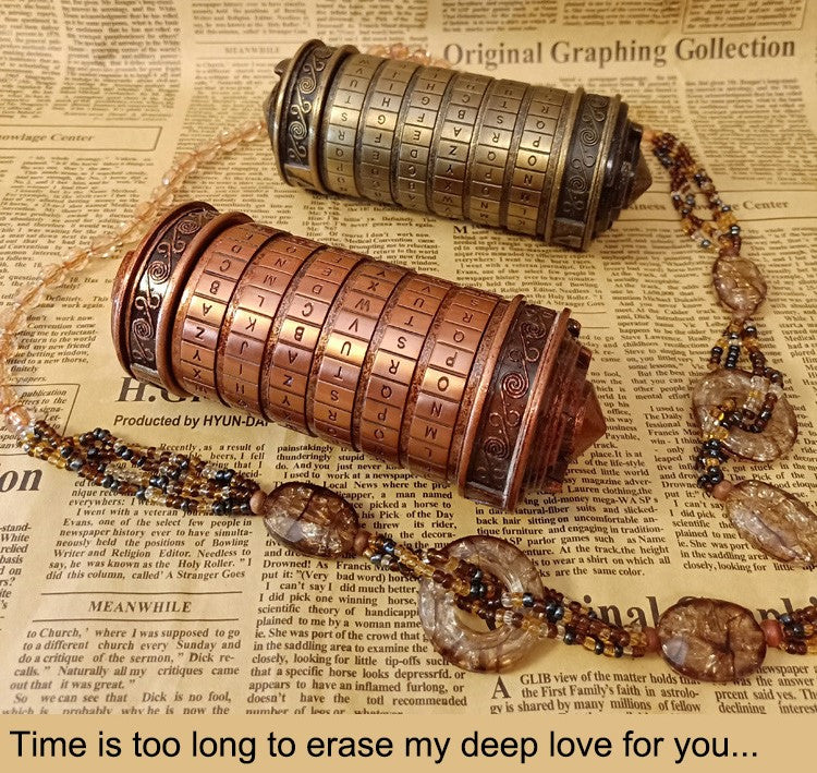 Handmade Metal Cryptex locks Leonardo da Vinci code toys