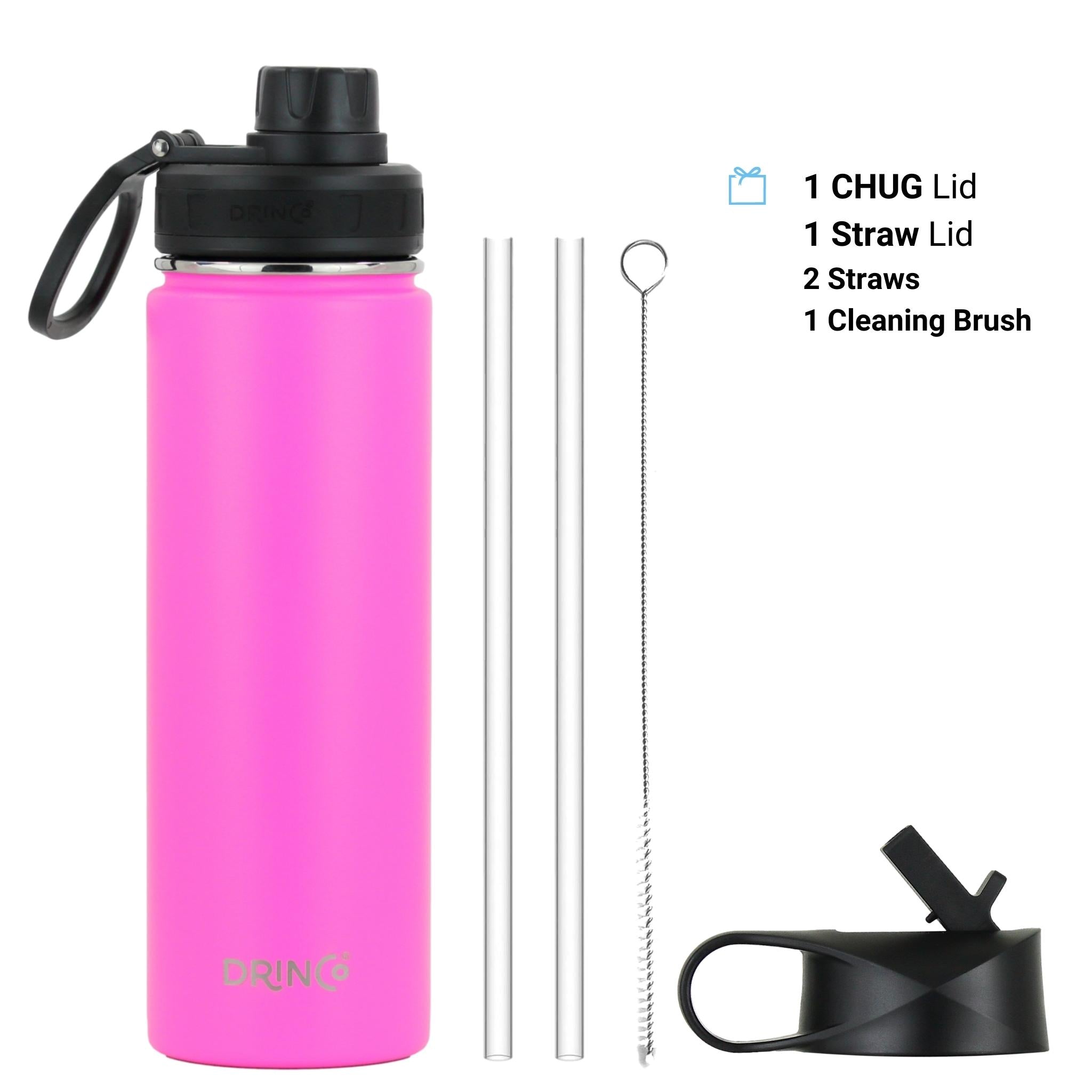 DRINCO® 22oz Stainless Steel Sport Water Bottle - Island Pink Secondary image