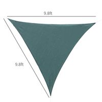 Outsunny Triangle 10' Sun Shade Sail Canopy Shelter Green +Carrying