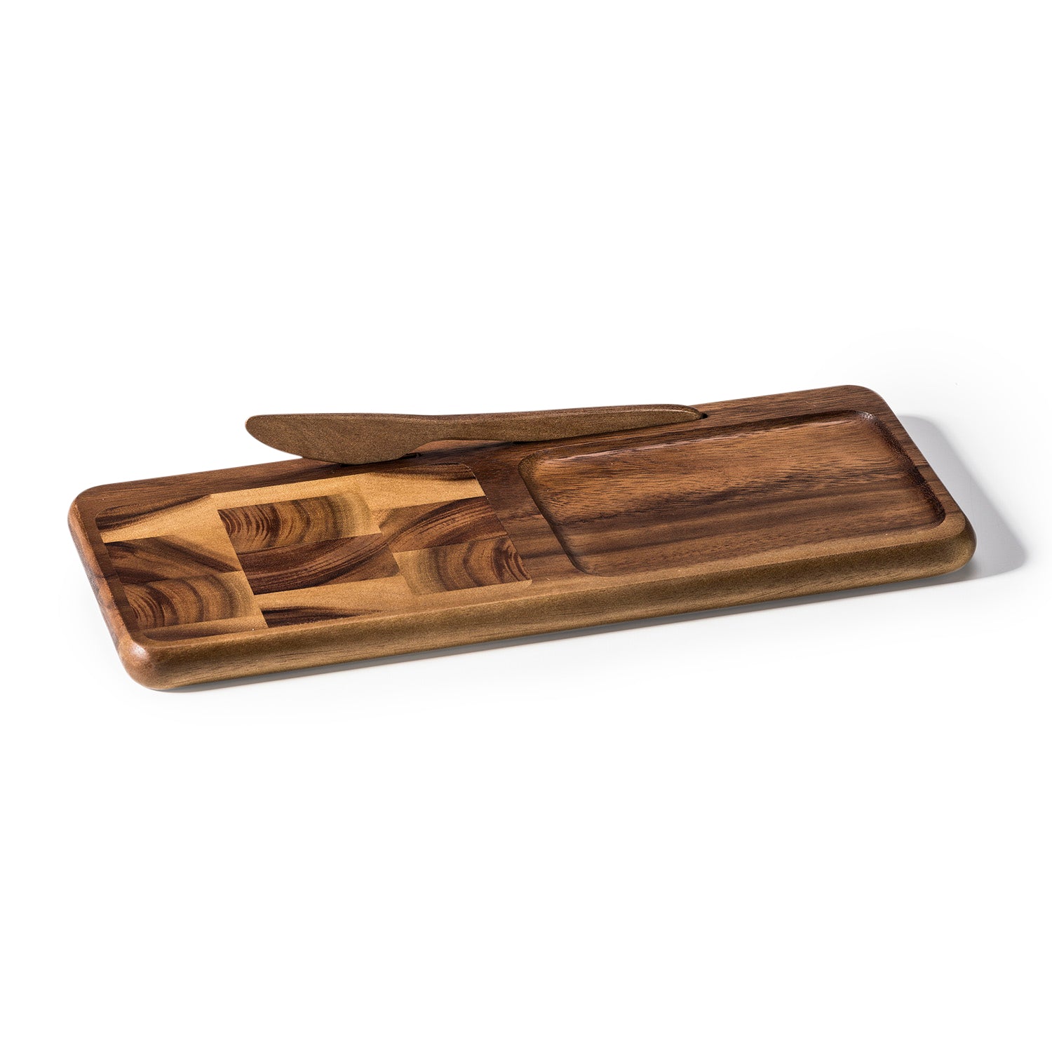 End Grain Cheese Board with Knife Main image