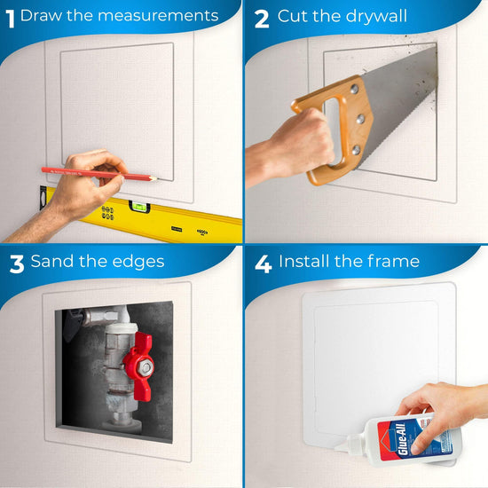 Access Panel for Drywall   8x8 inch   Wall Hole Cover   Access Door