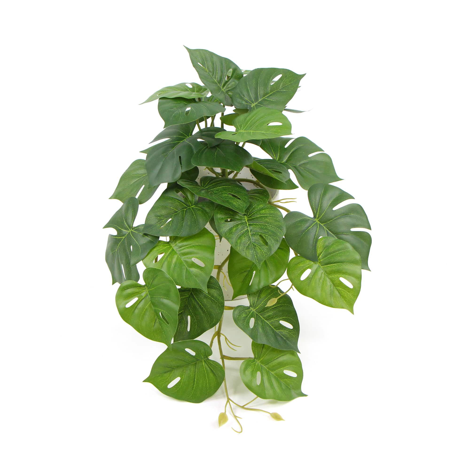 Decorative Ceramic Bowl Potted Artificial Monstera Plant 30cm Main image
