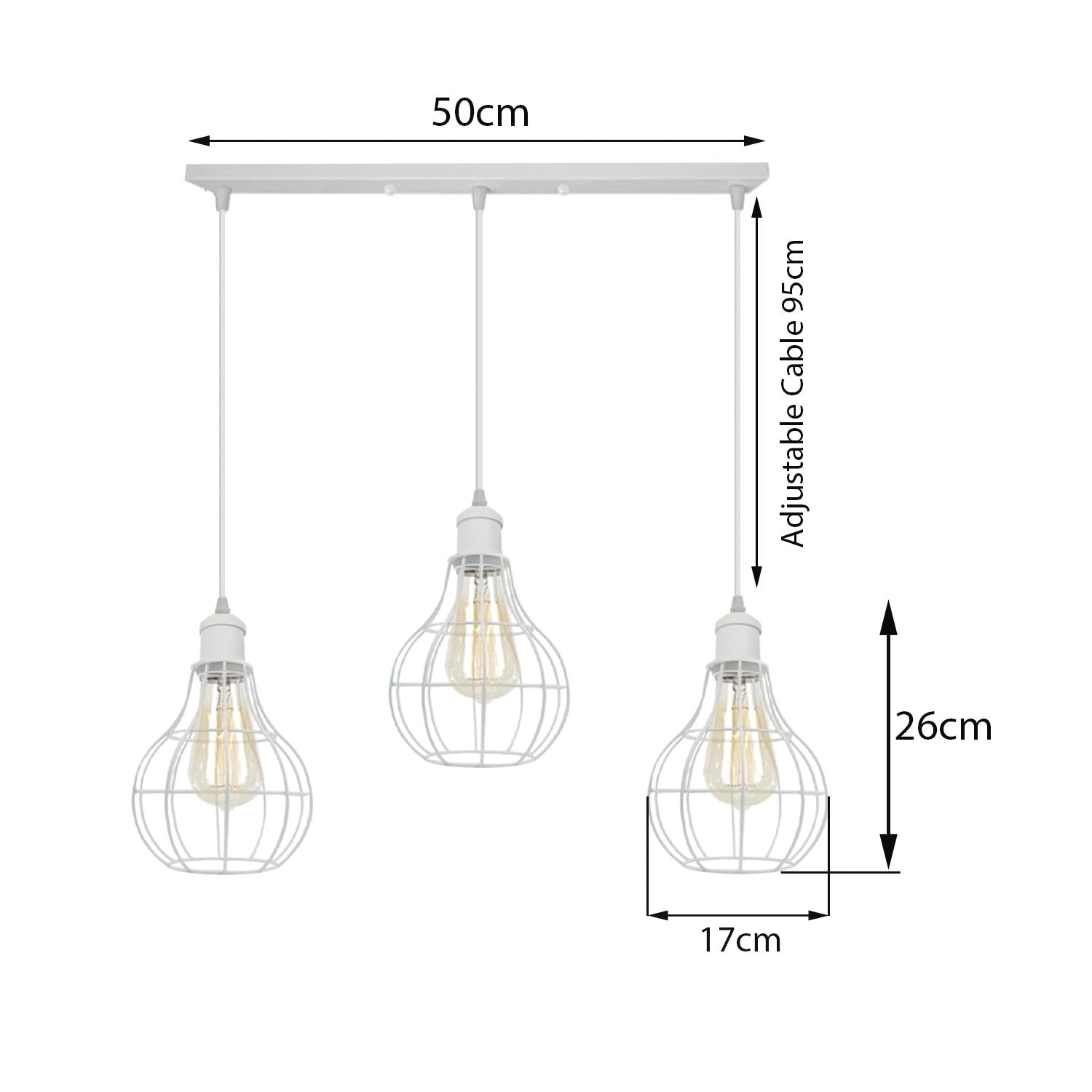Modern Loft Vintage Industrial Retro Wire Cage Shade Pendant