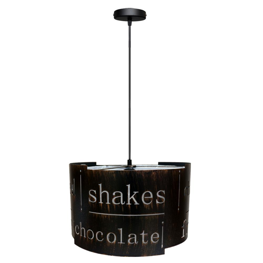Big Coffee Shade Vintage Ceiling Pendant Lamp Shade~3205 Main image