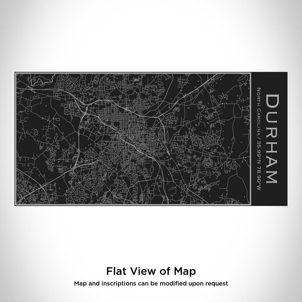 Durham - North Carolina Map Insulated Bottle in Matte Black