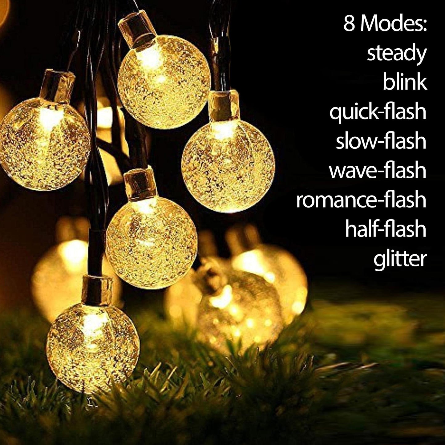 Solar String Light Outdoor 30 LED Powered Garden Path Yard Decor Lamp