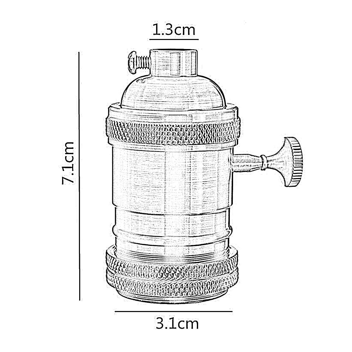 E27 Screw Vintage Switch Bulb Holder Industrial Antique Retro Edison