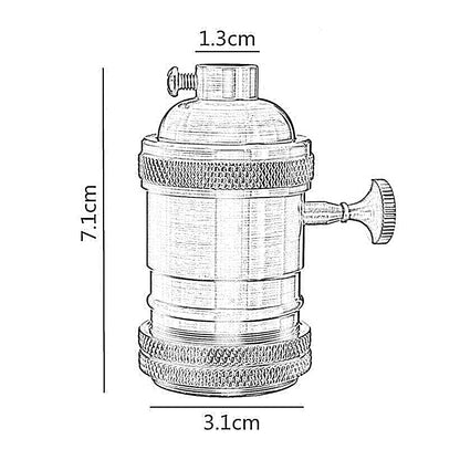 E27 Screw Vintage Switch Bulb Holder Industrial Antique Retro Edison