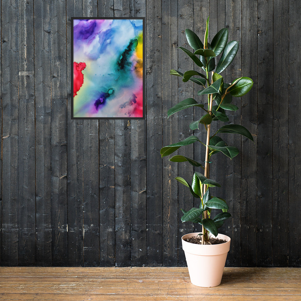 Abstract Framed matte paper poster