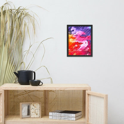 Rainbow Waves Framed poster