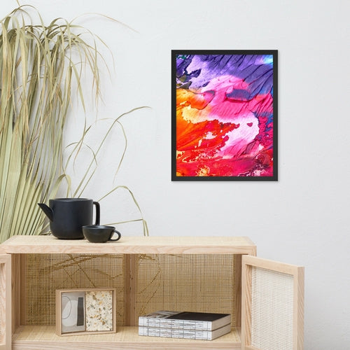 Rainbow Waves Framed poster