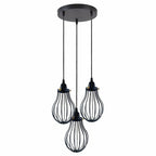 Retro Industrial Black Indoor Hanging Adjustable Pendant Light Big