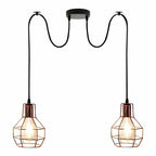 Retro Industrial 2 Way Indoor Ceiling Pendant Chandelier Hanging Light