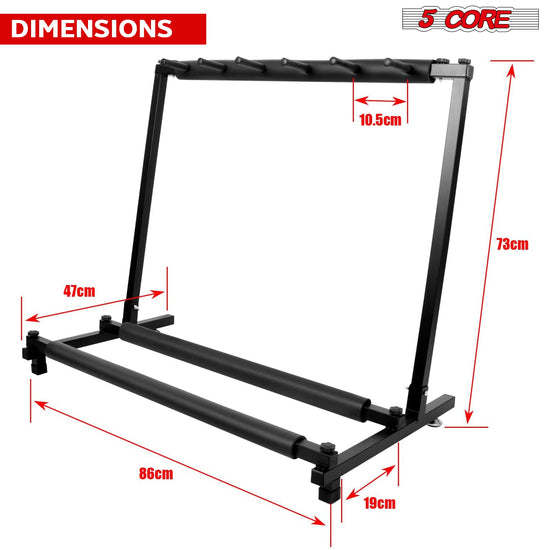 5 Core Multi Guitar Rack Stand Floor 5 Slot Adjustable Flying V