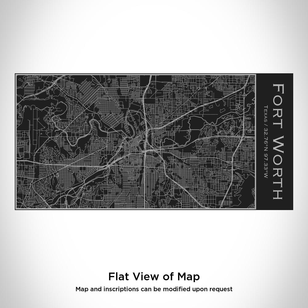 Fort Worth - Texas Map Insulated Bottle in Matte Black