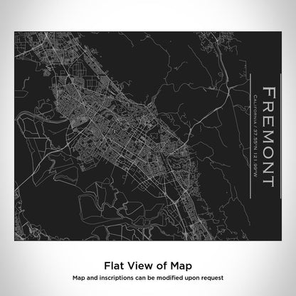 Fremont - California Map Bottle with Bamboo Top in Matte Black