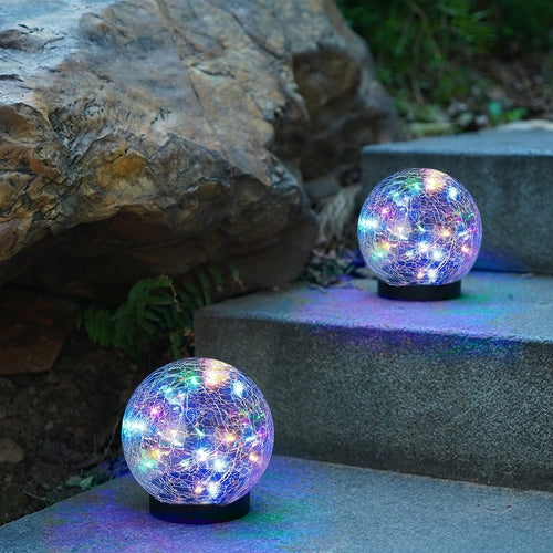 WM Solarera 2 Pcs Waterproof Outdoor Decorative Globe Solar Lights