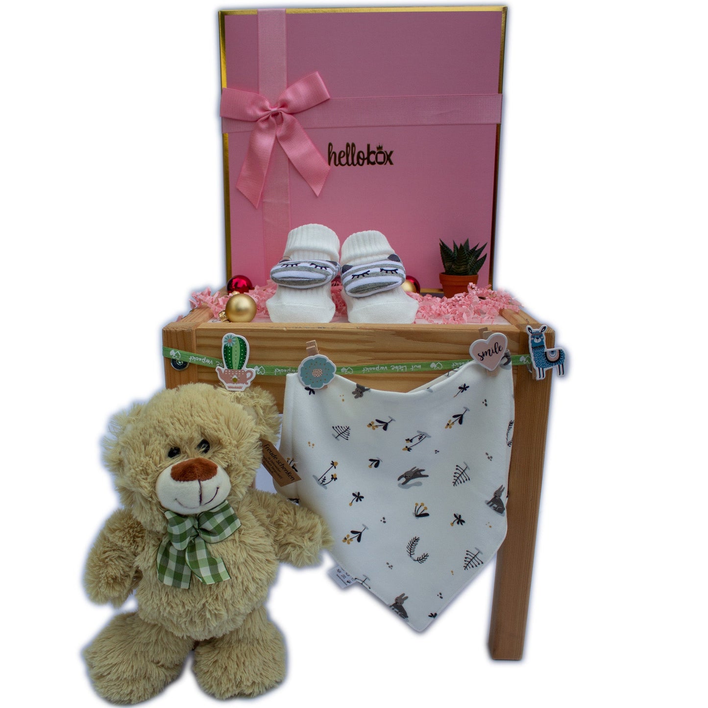 Baby Geschenk für Neugeborenen Mädchen -Gelbe Bär