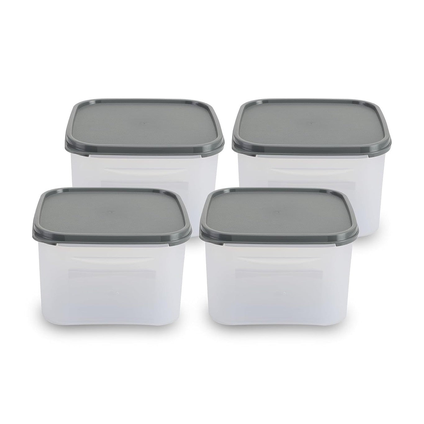 Square Modular Plastic Kitchen Storage Containers Set