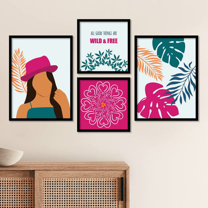 Modern Art Wall Paintings with Frame for Living Room, Bedroom - Framed