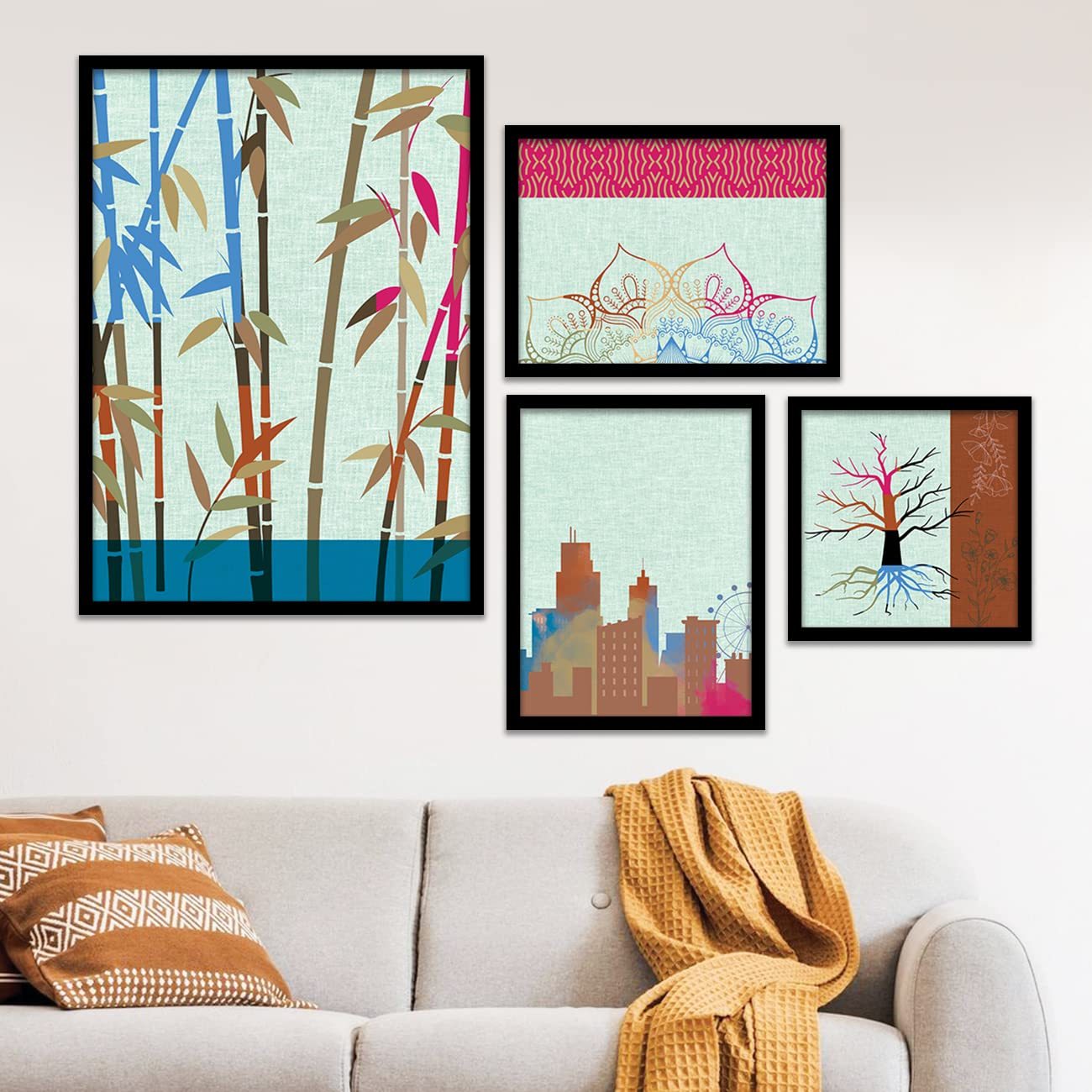 Modern Art Abstract Paintings for Home Decor - Paintings with Frame - Main image