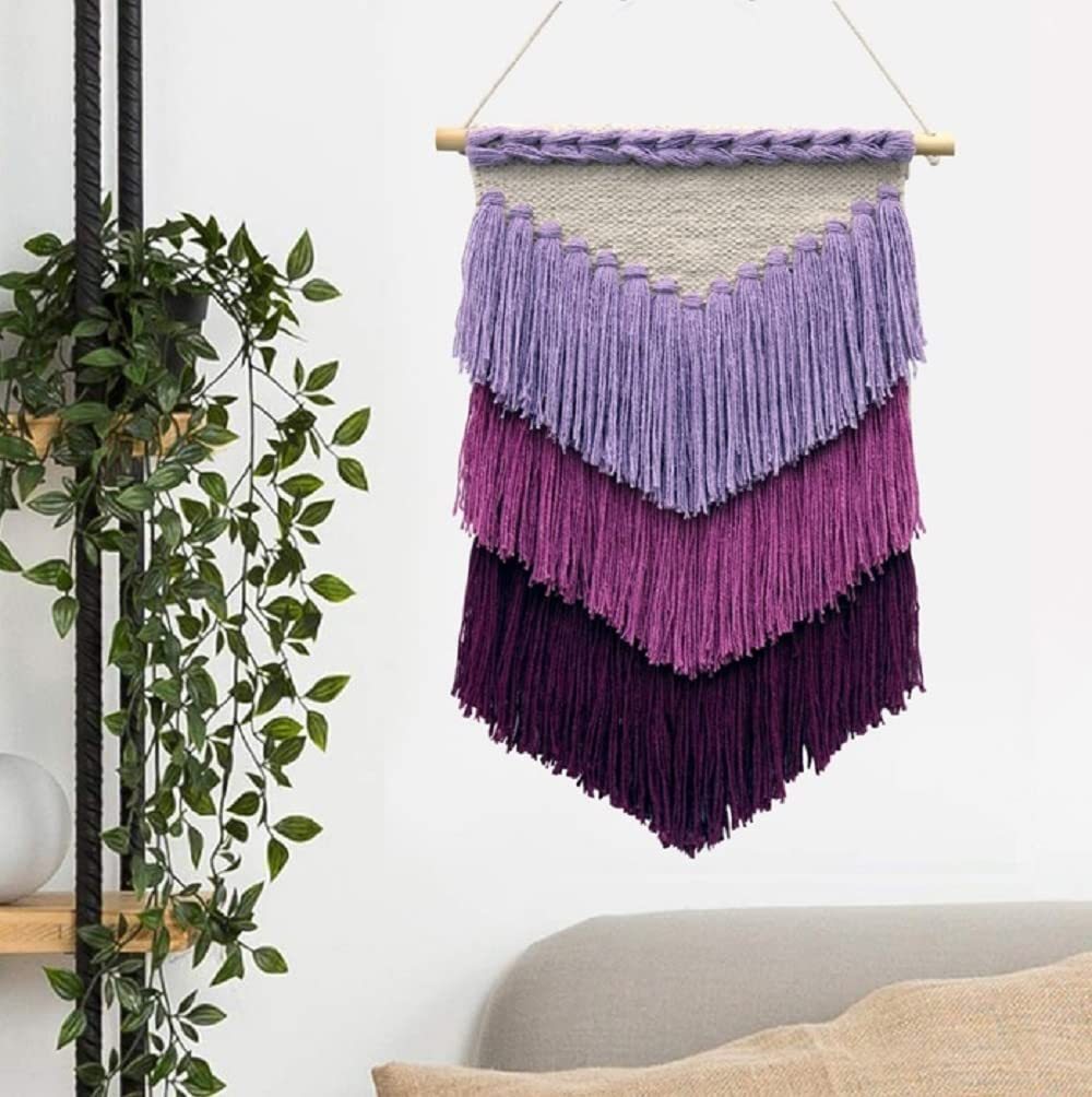 1 Wall 22 Macrame Boho Wall Hanging, Bohemian Nordic Woven Wall Decor