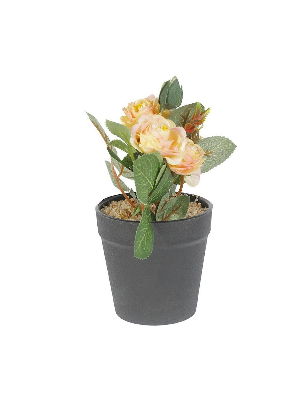 Realistic Artificial Bonsai Fake Rose Flower Plant Pot Main image