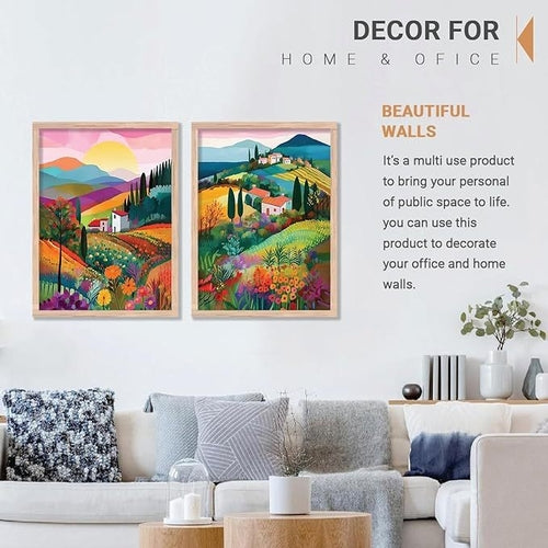 Premium Painting with Frame for Home Decoration - Vibrant City Modern