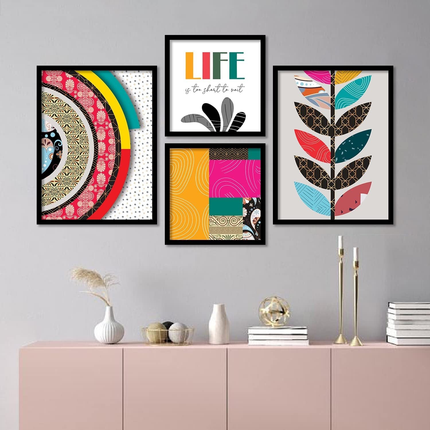 Modern Art Wall Decor Framed Paintings for Living Room & Bedroom - Main image