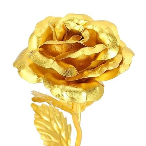 Gold Forever Preserved Rose, Long Stem Dipped Rose, Handcrafted Gift