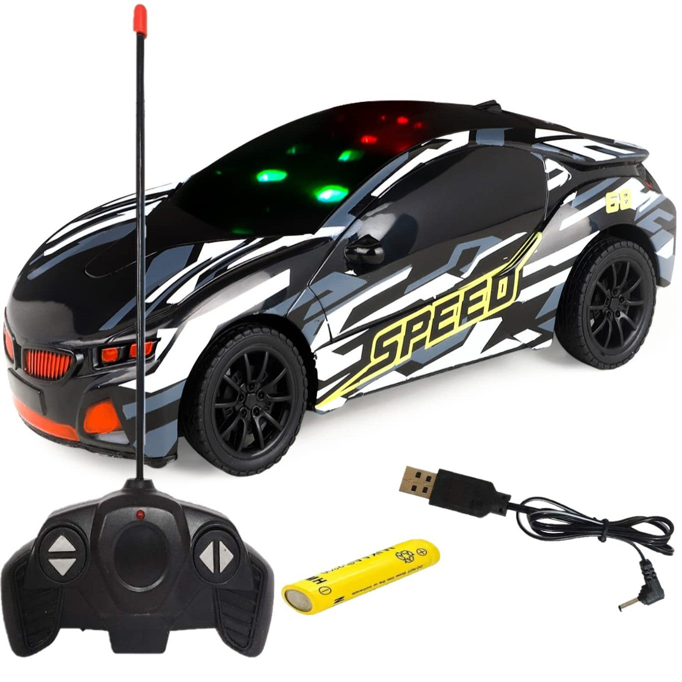 3D Famous Car with Flashing Light, Radio Control Race car for Kids