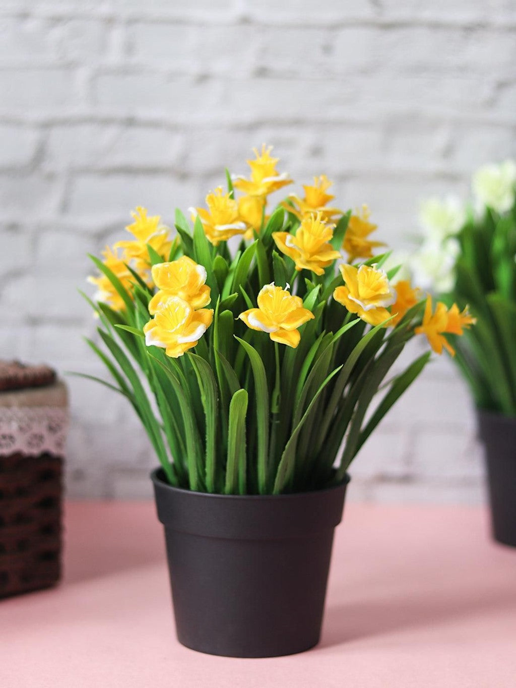 Yellow Artificial Flower With Pot Main image
