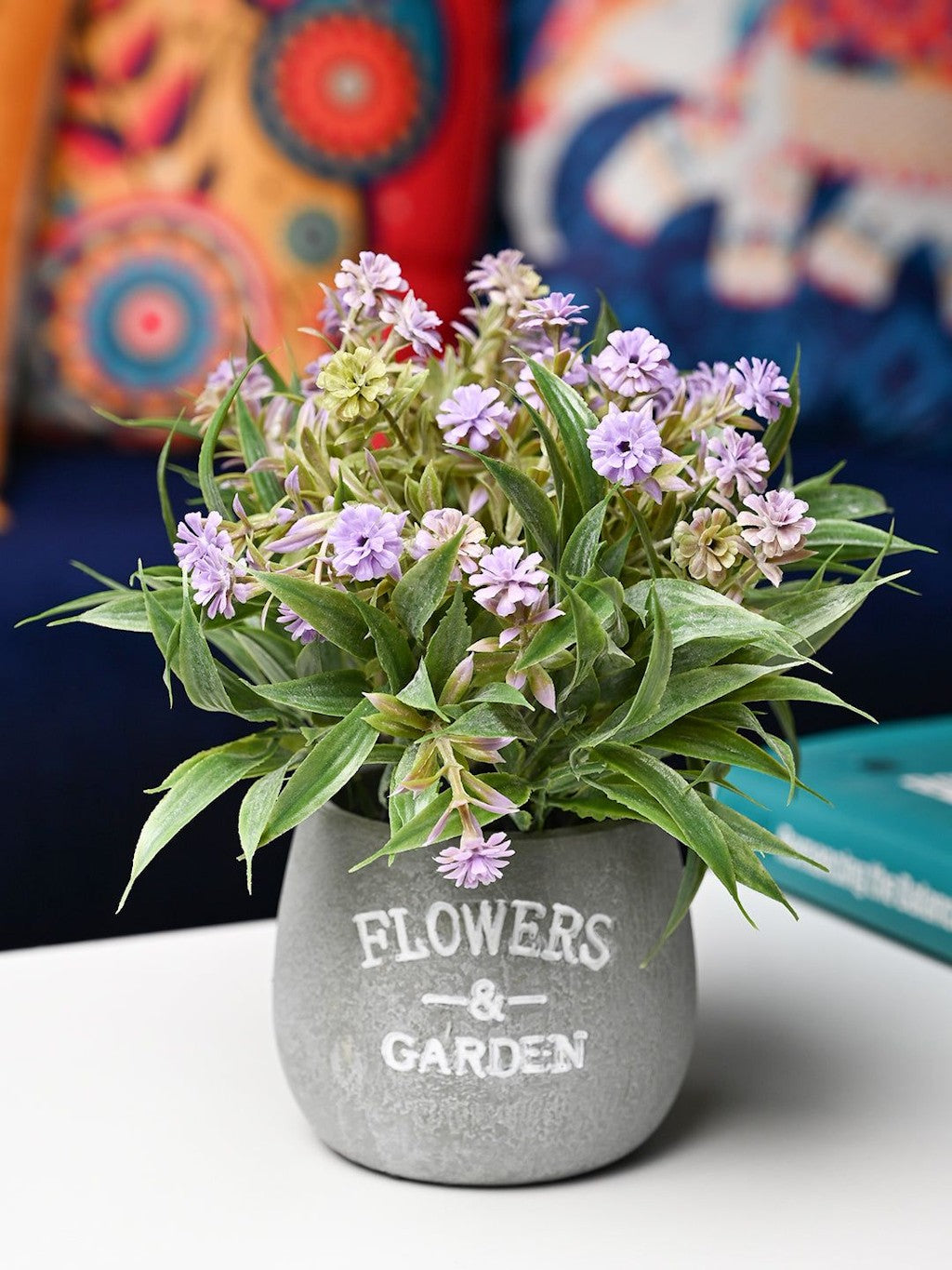 Artificial Flower with Pot - Cylindrical Shape Main image