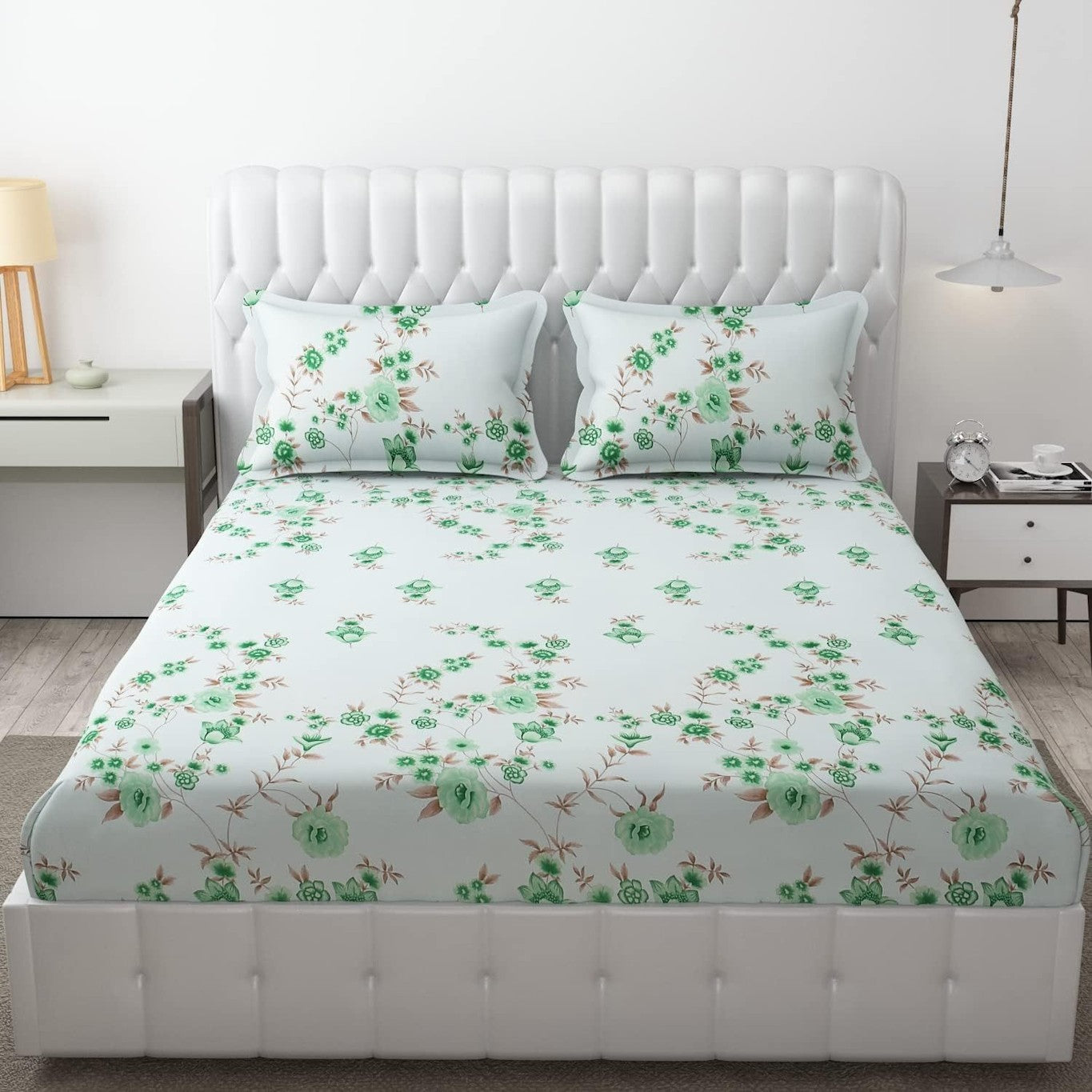 3D Printed King Size Bedsheet with 2 Pillow Cover (90x100 Inches) Main image