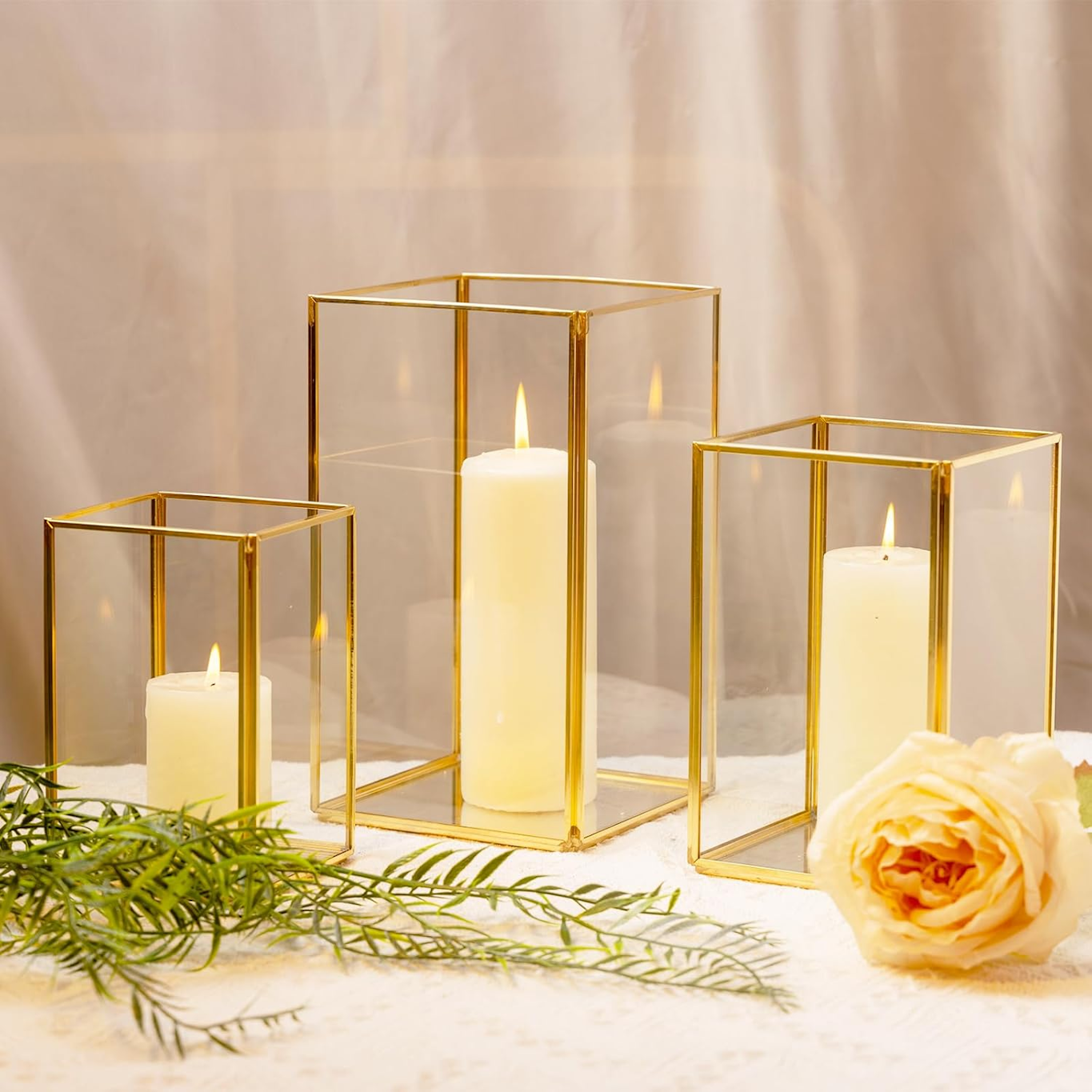 Large Hurricane Candle Holder Set of 3 Main image
