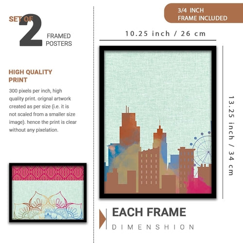 Modern Art Abstract Paintings for Home Decor - Paintings with Frame - Secondary image