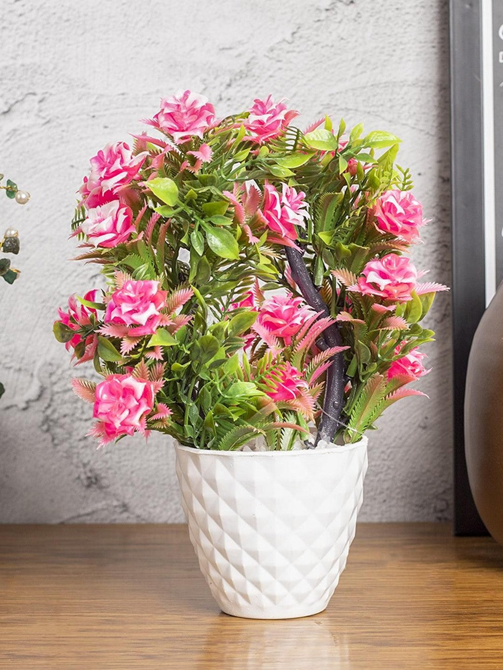 Pink Artificial Flower Vase Home Decor Main image
