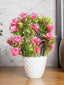 Pink Artificial Flower Vase Home Decor