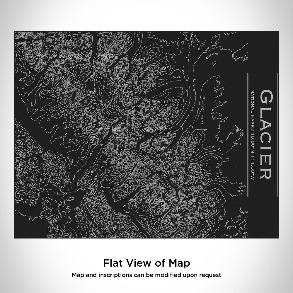 Glacier National Park - Alaska Map Bottle with Bamboo Top in Matte
