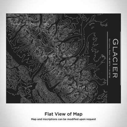 Glacier National Park - Alaska Map Bottle with Bamboo Top in Matte