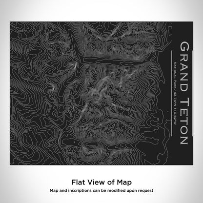 Grand Teton National Park - Wyoming Map Bottle with Bamboo Top in