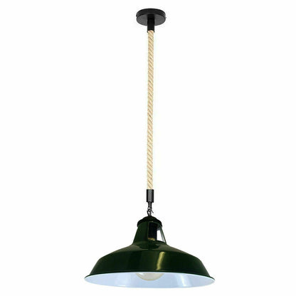 E27 Industrial Hemp Rope Cable Barn Slotted Pendant Light~3889